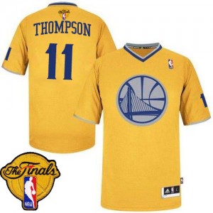 Maillot Adidas Or 2013 Christmas Day 2015 The Finals Patch Authentic Golden State Warriors - Klay Thompson #11 - Homme