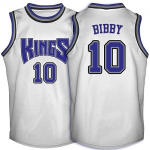 Maillot Authentic Sacramento Kings NBA Throwback Blanc - #10 Mike Bibby - Homme