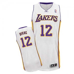 Los Angeles Lakers Vlade Divac #12 Alternate Authentic Maillot d'équipe de NBA - Blanc pour Homme