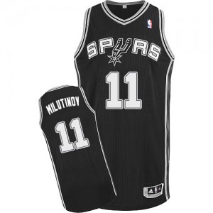 Maillot Authentic San Antonio Spurs NBA Road Noir - #11 Nikola Milutinov - Homme