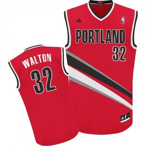 Maillot NBA Rouge Bill Walton #32 Portland Trail Blazers Alternate Swingman Homme Adidas