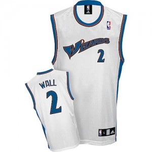 Maillot NBA Authentic John Wall #2 Washington Wizards Blanc - Homme