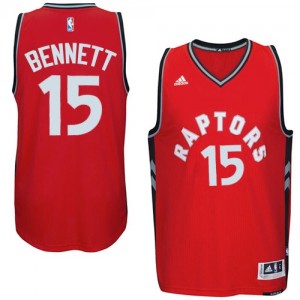 Maillot NBA Rouge Anthony Bennett #15 Toronto Raptors climacool Authentic Homme Adidas