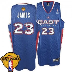 Maillot Adidas Bleu 2005 All Star 2015 The Finals Patch Swingman Cleveland Cavaliers - LeBron James #23 - Homme