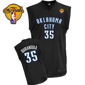 Maillot NBA Noir Kevin Durant #35 Oklahoma City Thunder Durantula Fashion Finals Patch Authentic Homme Adidas