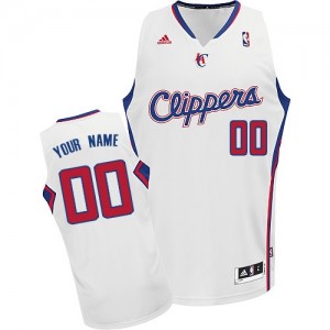 Maillot NBA Blanc Swingman Personnalisé Los Angeles Clippers Home Homme Adidas