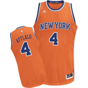 New York Knicks #4 Adidas Alternate Orange Swingman Maillot d'équipe de NBA magasin d'usine - Arron Afflalo pour Homme