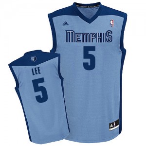 Memphis Grizzlies #5 Adidas Alternate Bleu clair Swingman Maillot d'équipe de NBA Discount - Courtney Lee pour Homme