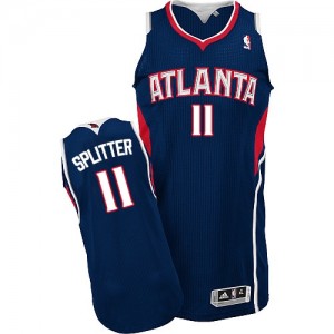 Atlanta Hawks #11 Adidas Road Bleu marin Authentic Maillot d'équipe de NBA Le meilleur cadeau - Tiago Splitter pour Homme