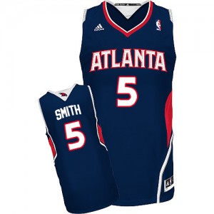 Maillot NBA Atlanta Hawks #5 Josh Smith Bleu marin Adidas Swingman Road - Homme