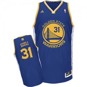Maillot NBA Golden State Warriors #31 Festus Ezeli Bleu royal Adidas Swingman Road - Homme