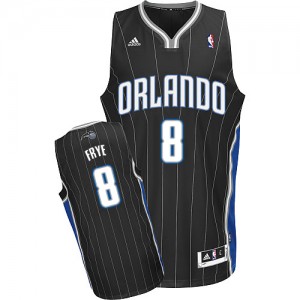 Maillot NBA Orlando Magic #8 Channing Frye Noir Adidas Swingman Alternate - Homme