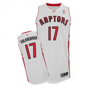 Maillot NBA Authentic Jonas Valanciunas #17 Toronto Raptors Home Blanc - Homme