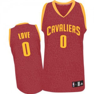 Maillot NBA Authentic Kevin Love #0 Cleveland Cavaliers Crazy Light Rouge - Homme