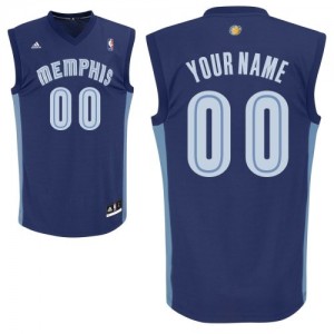 Memphis Grizzlies Personnalisé Adidas Road Bleu marin Maillot d'équipe de NBA Remise - Swingman pour Enfants
