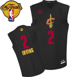 Cleveland Cavaliers #2 Adidas New Fashion 2015 The Finals Patch Noir Authentic Maillot d'équipe de NBA achats en ligne - Kyrie Irving pour Homme