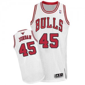 Maillot NBA Blanc Michael Jordan #45 Chicago Bulls Home Authentic Homme Adidas