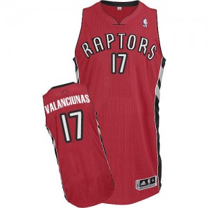 Toronto Raptors Jonas Valanciunas #17 Road Authentic Maillot d'équipe de NBA - Rouge pour Homme