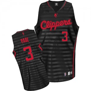 Los Angeles Clippers #3 Adidas Groove Gris noir Authentic Maillot d'équipe de NBA Expédition rapide - Chris Paul pour Homme