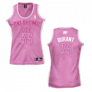 Oklahoma City Thunder Kevin Durant #35 Fashion Authentic Maillot d'équipe de NBA - Rose pour Femme