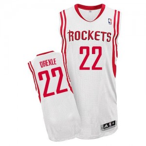 Houston Rockets Clyde Drexler #22 Home Authentic Maillot d'équipe de NBA - Blanc pour Homme