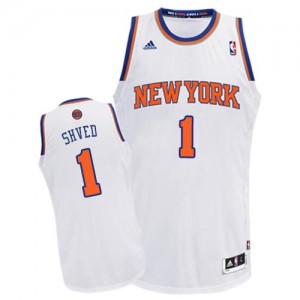 New York Knicks #1 Adidas Home Blanc Swingman Maillot d'équipe de NBA pas cher en ligne - Alexey Shved pour Homme