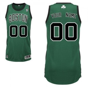 Maillot NBA Boston Celtics Personnalisé Authentic Vert (No. noir) Adidas Alternate - Enfants