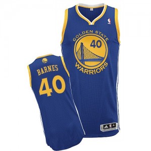 Maillot NBA Bleu royal Harrison Barnes #40 Golden State Warriors Road Authentic Homme Adidas