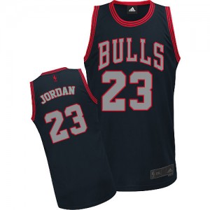 Chicago Bulls Michael Jordan #23 Graystone Fashion Authentic Maillot d'équipe de NBA - Noir pour Homme