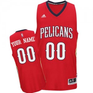Maillot NBA New Orleans Pelicans Personnalisé Swingman Rouge Adidas Alternate - Homme