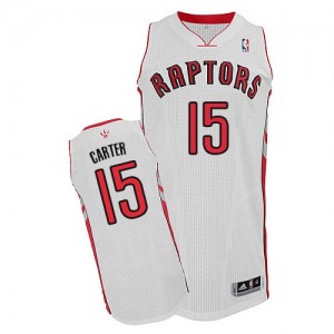 Maillot Adidas Blanc Home Authentic Toronto Raptors - Vince Carter #15 - Homme