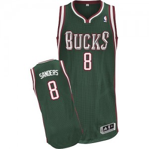 Milwaukee Bucks #8 Adidas Road Vert Authentic Maillot d'équipe de NBA pas cher en ligne - Larry Sanders pour Homme