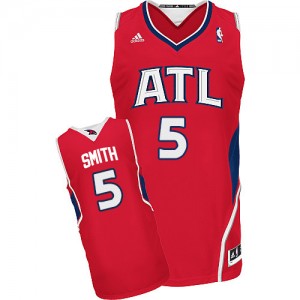 Atlanta Hawks Josh Smith #5 Alternate Swingman Maillot d'équipe de NBA - Rouge pour Homme