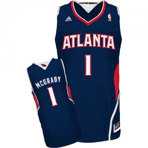 Maillot NBA Swingman Tracy Mcgrady #1 Atlanta Hawks Road Bleu marin - Homme