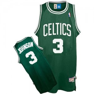Boston Celtics #3 Adidas Throwback Vert Authentic Maillot d'équipe de NBA pas cher - Dennis Johnson pour Homme