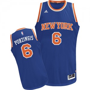Maillot NBA Swingman Kristaps Porzingis #6 New York Knicks Road Bleu royal - Homme