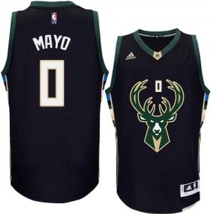 Milwaukee Bucks O.J. Mayo #0 Alternate Authentic Maillot d'équipe de NBA - Noir pour Homme