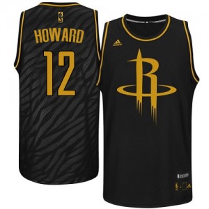 Houston Rockets #12 Adidas Precious Metals Fashion Noir Authentic Maillot d'équipe de NBA en vente en ligne - Dwight Howard pour Homme