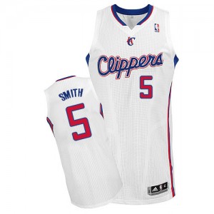 Maillot Adidas Blanc Home Authentic Los Angeles Clippers - Josh Smith #5 - Homme