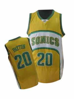 Maillot NBA Swingman Gary Payton #20 Oklahoma City Thunder Throwback SuperSonics Jaune - Homme