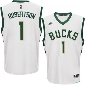 Maillot NBA Authentic Oscar Robertson #1 Milwaukee Bucks Home Blanc - Homme