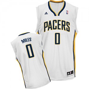 Maillot NBA Indiana Pacers #0 C.J. Miles Blanc Adidas Swingman Home - Homme