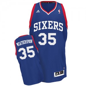 Maillot NBA Philadelphia 76ers #35 Clarence Weatherspoon Bleu royal Adidas Swingman Alternate - Homme