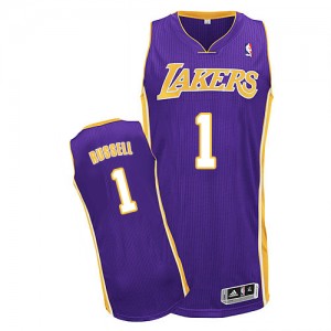 Maillot Authentic Los Angeles Lakers NBA Road Violet - #1 D'Angelo Russell - Homme