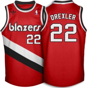 Portland Trail Blazers Clyde Drexler #22 Throwback Swingman Maillot d'équipe de NBA - Red Soul pour Homme