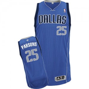 Maillot Adidas Bleu royal Road Authentic Dallas Mavericks - Chandler Parsons #25 - Homme