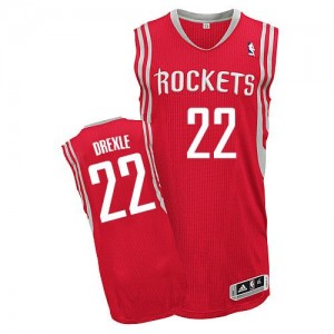Houston Rockets #22 Adidas Road Rouge Authentic Maillot d'équipe de NBA 100% authentique - Clyde Drexler pour Homme