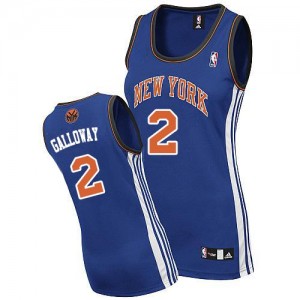 Maillot NBA New York Knicks #2 Langston Galloway Bleu royal Adidas Authentic Road - Femme