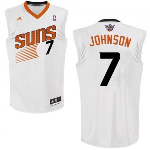 Phoenix Suns Kevin Johnson #7 Home Swingman Maillot d'équipe de NBA - Blanc pour Homme