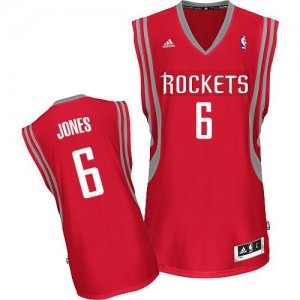 Houston Rockets Terrence Jones #6 Road Swingman Maillot d'équipe de NBA - Rouge pour Homme